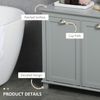Bathroom Display Stand Tower w/Open Depot for Easy Use & Towel Cupboard, Gray