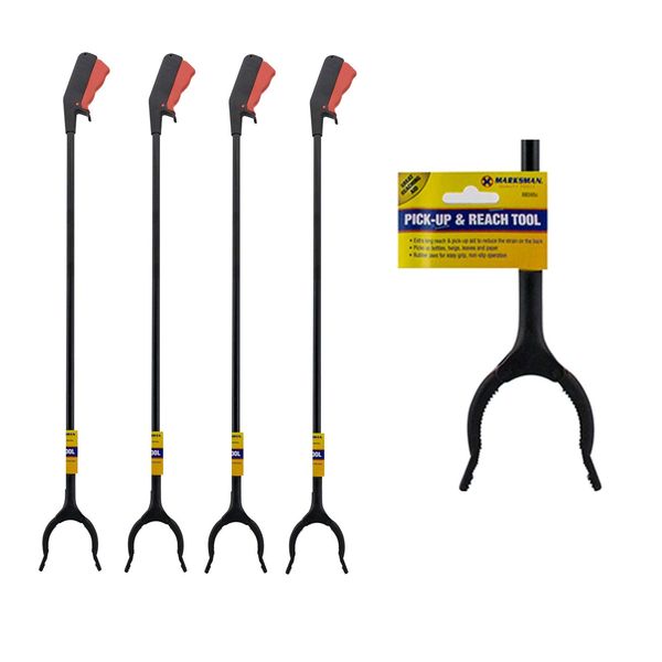 4 Litter Picker Tool Pick Up & Reach Hand Tool Grabber Mobility Stick Long 76cm