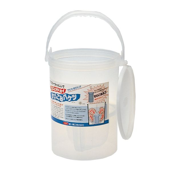 Daiichi Seiko 11021 Scattered Bait Bakkan Suction Bucket with Lid, Large, White