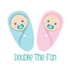 CafePress Double The Fun 10" Wall Clock for Livingroom, Kitchen, or Office