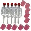 5X Fermentation Bubbler Airlocks, 5 Bored Rubber Bungs and 5 Solid Bungs Homebrew Winemaking