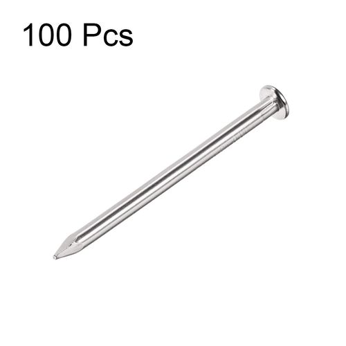 sourcing map Small Tiny Hardware Nails Carbon Steel 1.8X30mm(DXL) for DIY Decorative Wooden Boxes Accessories Silver Tone 100pcs