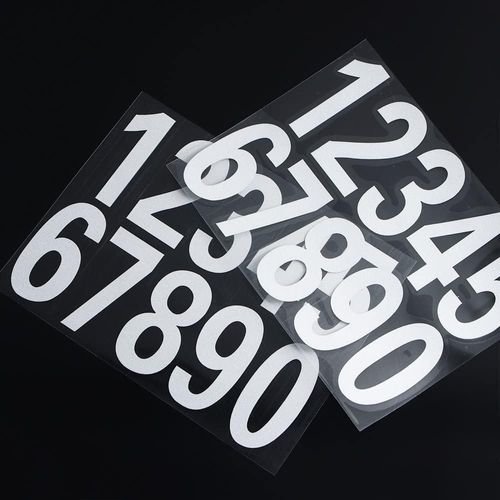 40 Pcs 1inch White Reflective Mailbox Number Sticker Decal Adhesive Reflective Address Numbers Number 0-9 for Window, Signs, Door, Cars Mailbox Accessories and Hardware