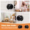Gobrico 2 Pack Oval Door Knobs Matte Black Egg Shaped Door Knobs Indoor Privacy Door Knobs for Bedroom Bathroom Door Handles with Lock Without Keys