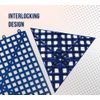 48 Pack 12"x12" Non Slip Interlocking Self Drainage Tiles - 1/2" Thick, Blue