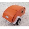 Teardrop Trailer Orange Silver Rims 1/64 Diorama Diecast Model