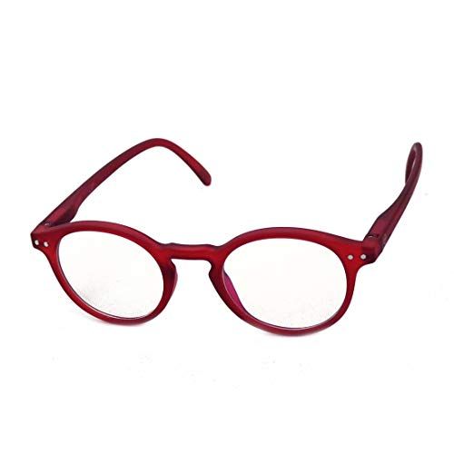 IJIPIJI Screen PC Glasses #H Model Boston, red, S