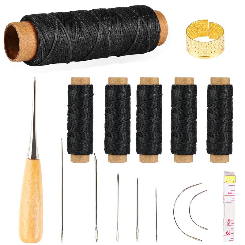 Leather Thread, 150D Leather Wax Thread 180 m, Waxed Sewing Thread ...
