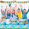 Train Birthday Party Supplies, Train Party Decorations Tableware Set For Kids