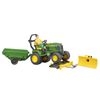 John Deere X949 Mowing Tractor with Trailer and Figure