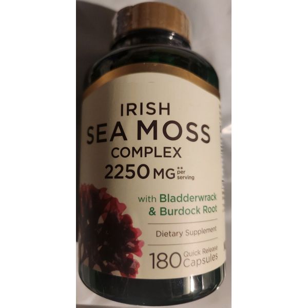 Irish Sea Moss Capsules 2250mg 180 Caps Bladderwrack/B