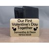 Personalised 'Our First Valentines Day Together' - Metal Card Wallet Insert