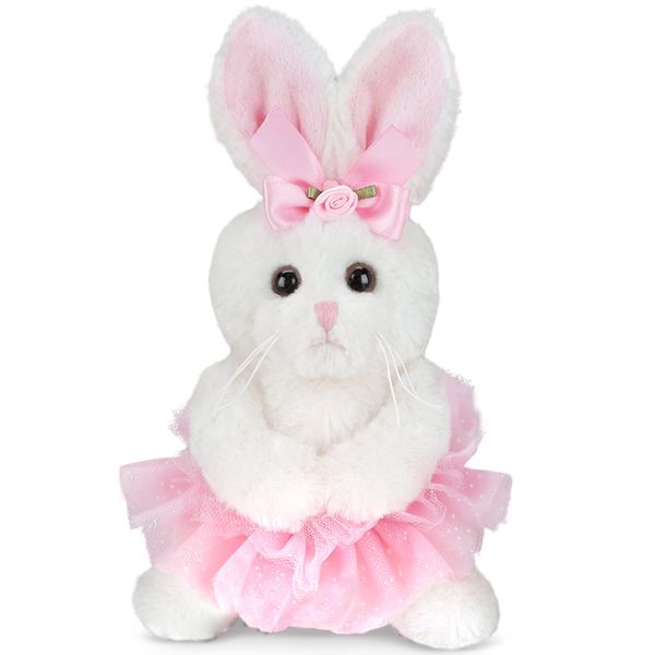 Bearington Lil’ Twirls The Ballerina Bunny, Bunny Stuffed Animal in Pink Tutu, 6 Inch