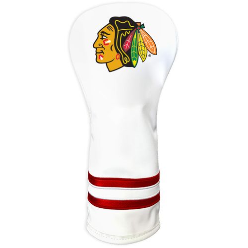 Team Golf NHL Chicago Blackhawks White Vintage Fairway Head Cover White Vintage Fairway Golf Club Headcover, Form Fitting Design, Retro Design & Superb Quality
