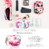 Charis HIGH FIVE Makeup Pouch, For iQOS3duo, Compatible with Hyper PloomX, Multiple Storage, Flower Pattern, Botanical Cosmetics, Black