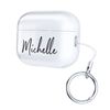 CaseCharming Case for AirPods 4 3 Pro 2 - Clear Personalized Cover with Custom Text