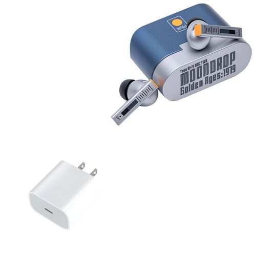 BoxWave Charger Compatible with Moondrop Golden Ages - PD GAN miniCube (30W), 30W Tiny PD GAN Type-C Wall Charger - Winter White