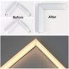 LightingWill 6-Pair 90 Degree Corner Connector,LED Channel Corner Connectors for V Shape LED Aluminium Profile,V02 Silver LED Diffuser