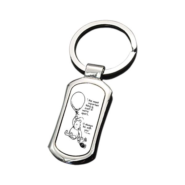 Getagift i'll always be with you The Pooh Quote Birthday Secret Santa Chritmas Rectangular/Round Key ring. (Rectangular)
