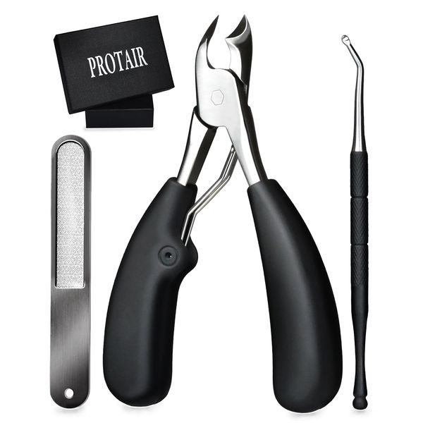 PROTAIR Nail Clipper Nipper for Ingrown Nails Hard Nails with Zonde/Nail File