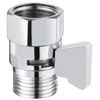 APLusee Shower Head Flow Control Valve, Solid Brass Water Flow Regulator with Adjustable Lever, Chrome