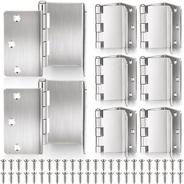 3.5 Inches Expandable Door Hinges Offset Pivot Hardware Swing...