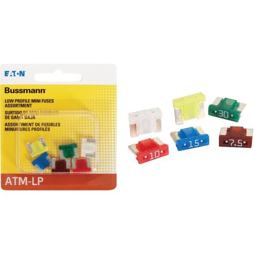 Bussman BP/ATM-A6LP RP Low Profile Auto Fuse Assortment 6 Pieces