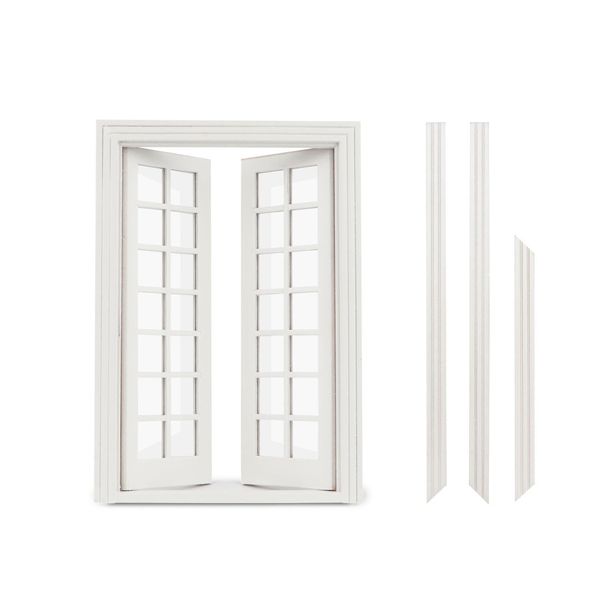 Dollhouse Accessories Miniature Windows 1: 12 Scale Furniture Window Frame Model 28 Panes Dollhouse Decoration Fiary Window DIY Mini House Ornaments (White)