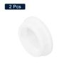 sourcing map 2Pcs White Plug Holes, Waterproof Rubber Button Plug for 50mm / 1.97" Hole