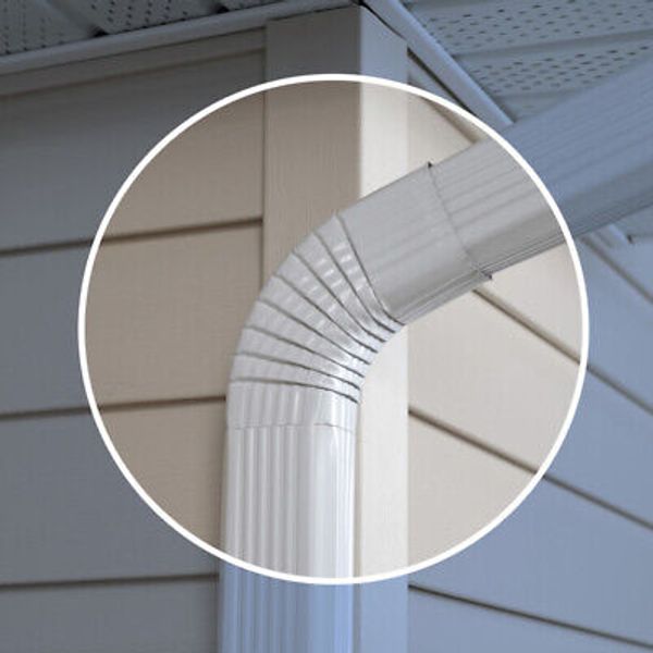 Amerimax 27265 White Aluminum B Gutter Elbow 2 H x 3 W x 3 L in.