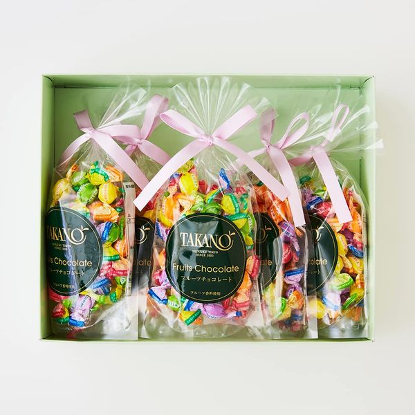 Shinjuku Takano Fruit Chocolate, 5-Piece Gift, 2.8 oz (80 g) x 5 Bags / Individual Packaging, Thank You Gift, Petite Gift, Present, Assorted Fruits, Chocolate, Includes 6 Kinds of Fruits, Fruit Juice,