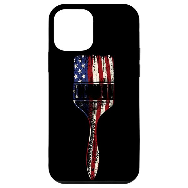 iPhone 12 mini House Painter Decorator Paint Brush American Flag Case
