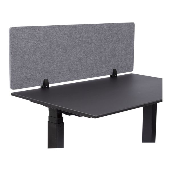 Stand Up Desk Store ReFocus Raw Clamp-On Acoustic Desk Divider Mounted Privac...