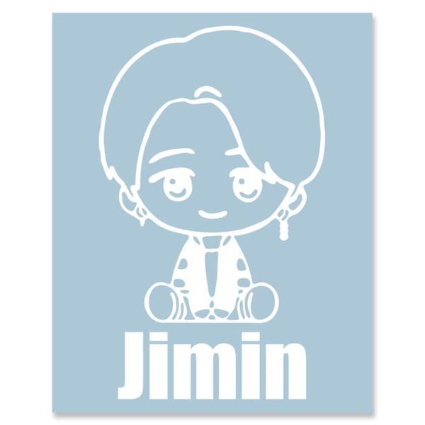 Only the pattern left sticker S "Jimin" White 119W