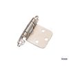 Qty 50 Satin Nickel Self Closing Kitchen Cabinet Hinge Face Mount Overlay