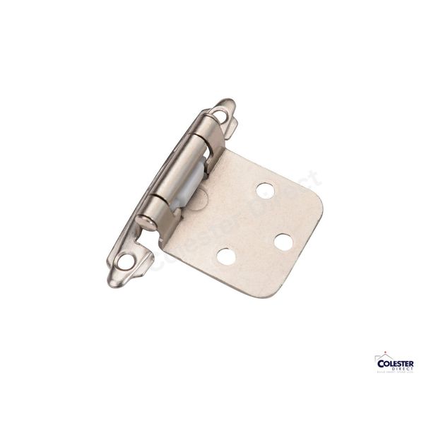 Qty 50 Satin Nickel Self Closing Kitchen Cabinet Hinge Face Mount Overlay