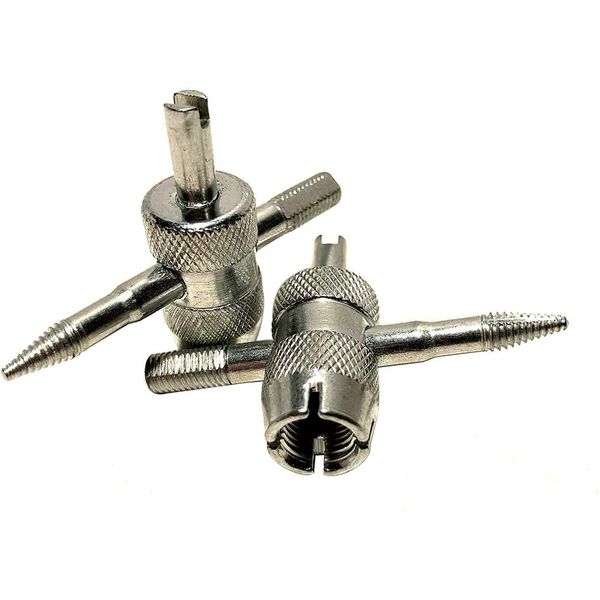 4 Way Tire Valve Stem Core Remover / Installer Tool Heavy Duty QTY 2