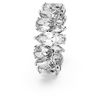 Swarovski Vittore ring, Pear cut, White, Rhodium plated, 58