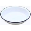 Traditional Circular Round 24cm Falcon White Enamel Pie Dish (Single)