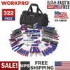 WORKPRO 322-Pieces Basic Household Hand Tool Home Repair Tool Kits With Tool Bag