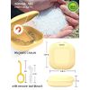 Retainer Case, Slim Aligner Case with Vent Holes, Compatible with Invisalign, Mouth Guard Case, Cute Retainer Case with Retainer Removal Tool and Brush, Yellow