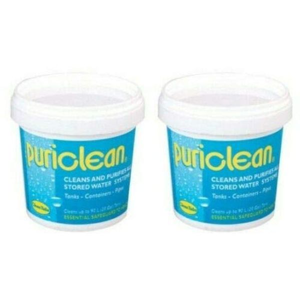 Puriclean 2 x 400g Water Tank Purification Treatment Caravan System Cleaner