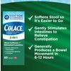 Colace 2-In-1 Stool Softener Plus Stimulant Laxative for Gentle Effective Constipation Relief, Docusate Sodium Plus Sennosides, 60 Count