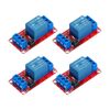 sourcing map 4 Pcs DC 5V 1 Channel Relay Module Switch Board Shield 10A High or Low Level Trigger for Electronics Industrial Home Automation