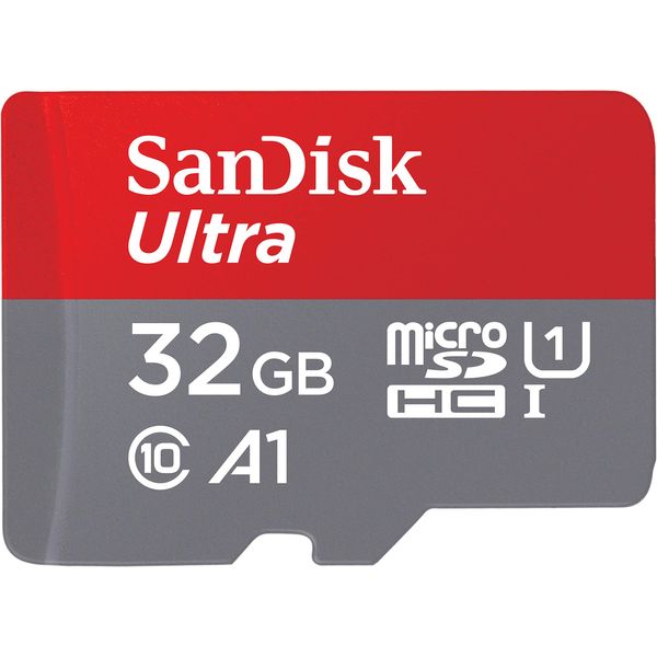 SanDisk Ultra 32 GB microSDHC Memory Card + SD Adapter with A1 App Performance Up to 120 MB/s, Class 10, U1 (Twin Pack)