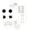 Sourcingmap Black Plastic 25mm Dia Blanking End Cap Round Pipe Tube Insert 18pcs