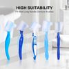 Anbbas 2pcs Soft Silicone Denture Brush Cover Fit Most Denture Toothbrushes(White)