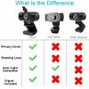 1080P Webcam With Privacy Cover Streaming Webcam w/. Microphone USB Tripod