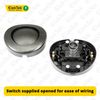 ElekTek Foot Press Switch in Line Push Button 65mm Diameter for 2 or 3 Core Flex Transparent
