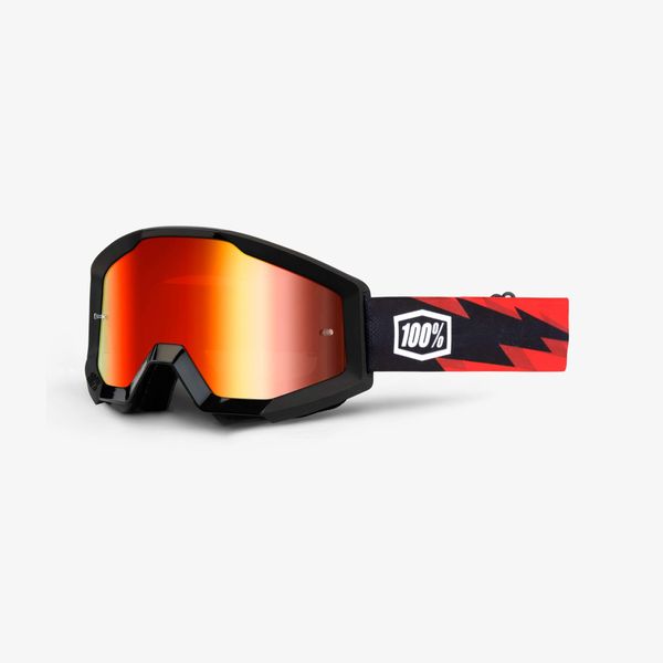 100% the strata Dirt Bike Goggles, Black